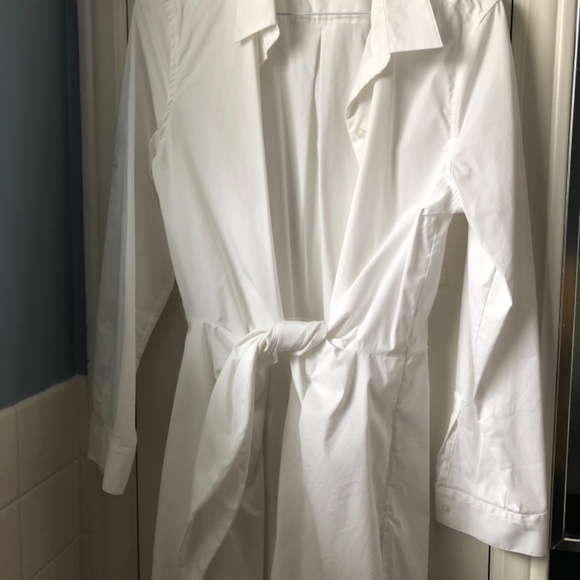 Calvin Klein Womens Tie Front Button Down Blouse, White sz Medium M (available!) - Picture 2 of 8
